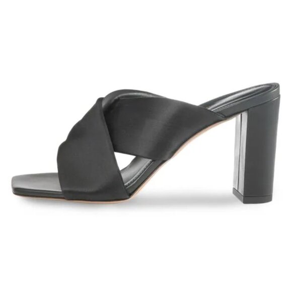 NEW MARION PARKE Made In Italy Leather Paola 85 Block Heeled Sandals black 1367m - Picture 4 of 8